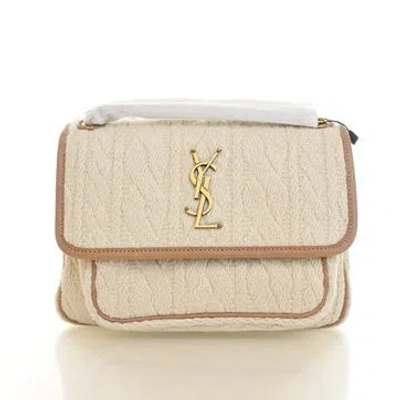Pre-owned Saint Laurent Wool Niki Bag In Neutrals