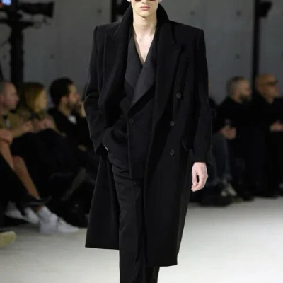 Pre-owned Saint Laurent Wool Oversized Coat In All Sizes In Black