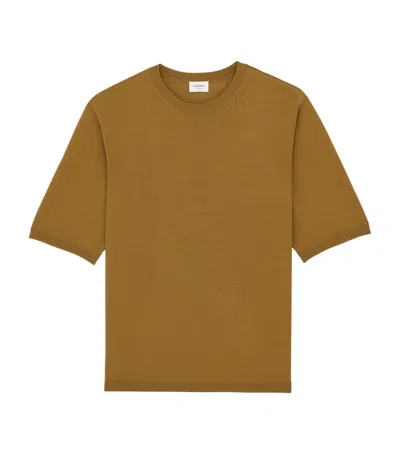 Saint Laurent Wool Oversized T-shirt In Brown