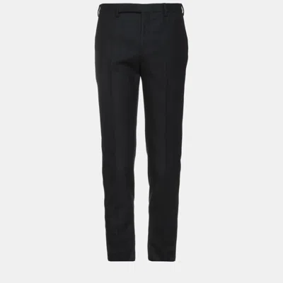 Pre-owned Saint Laurent Wool Pants 46 In Black