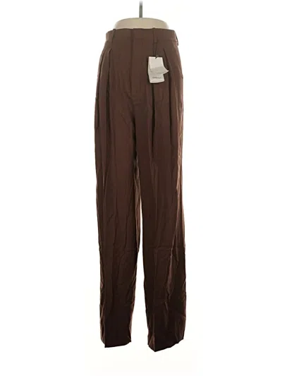 Saint Laurent Wool Pants In Brown