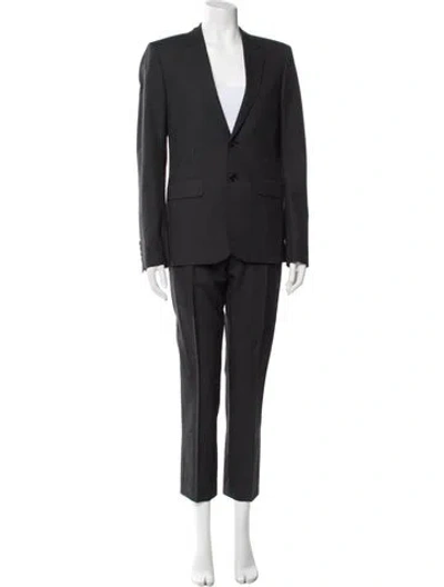 Pre-owned Saint Laurent Wool Pantsuit In Gray