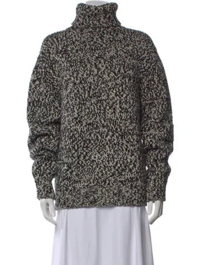 Pre-owned Saint Laurent Wool Patterned Sweater In Black