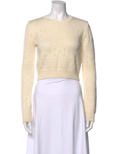 Pre-owned Saint Laurent Wool Patterned Sweater In Neutrals