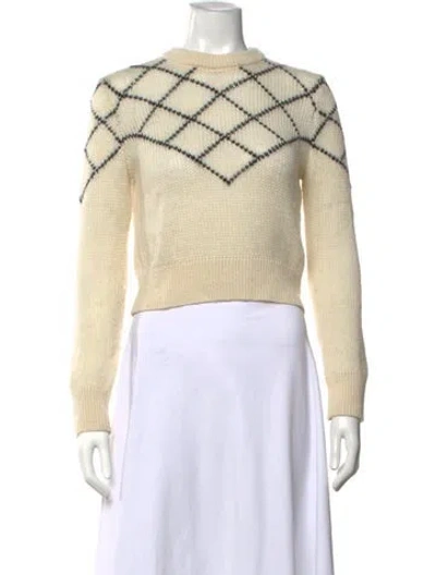 Pre-owned Saint Laurent Wool Patterned Sweater In Neutrals