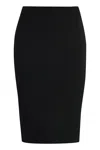 Saint Laurent Woman Midi Skirt Black Size L Wool, Polyamide, Recycled Elastane