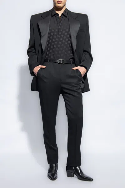 SAINT LAURENT SAINT LAURENT WOOL PLEAT-FRONT TROUSERS