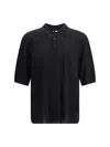 Saint Laurent Wool Polo Shirt In Gold