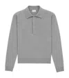 Saint Laurent Collared Wool Polo Long Sleeves In Grey