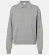 Saint Laurent Wool Polo Sweater In Grey