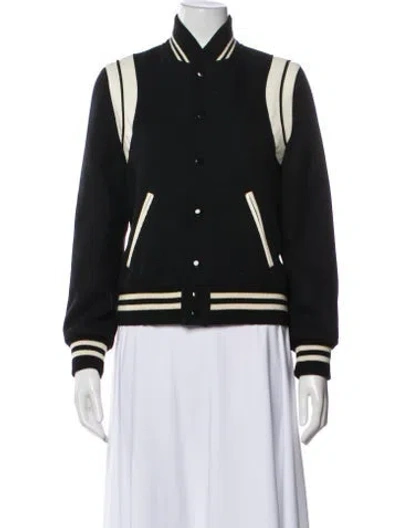 Pre-owned Saint Laurent Wool Printed Performance Jacket In Multi