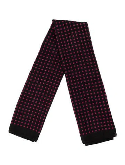 Pre-owned Saint Laurent Wool Printed Scarf In Multi