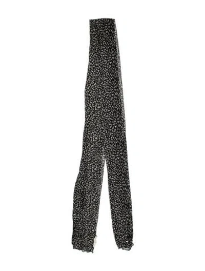 Pre-owned Saint Laurent Wool Printed Scarf In Multi