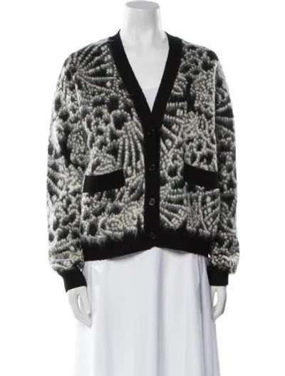 Pre-owned Saint Laurent Wool Printed Sweater In Gray