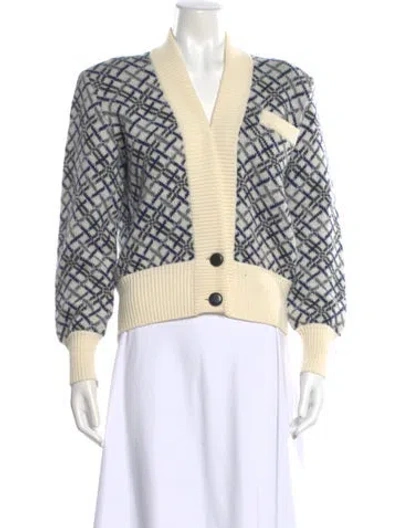 Pre-owned Saint Laurent Wool Printed Sweater In Neutral