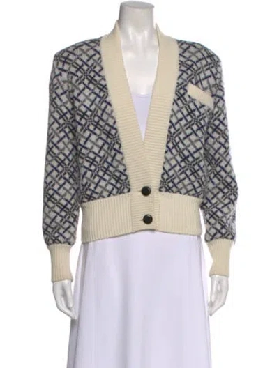 Pre-owned Saint Laurent Wool Printed Sweater In Neutral