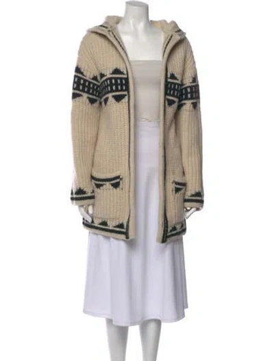 Pre-owned Saint Laurent Wool Printed Sweater In Neutral