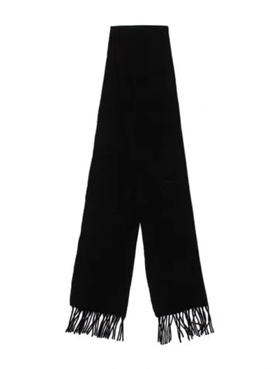 Pre-owned Saint Laurent Wool Scarf In Black