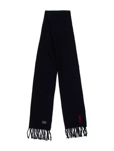 Pre-owned Saint Laurent Wool Scarf In Blue