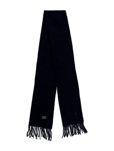Pre-owned Saint Laurent Wool Scarf In Blue