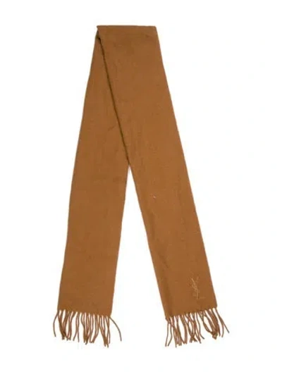 Pre-owned Saint Laurent Wool Scarf In Brown