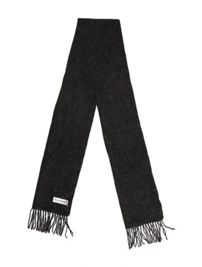 Pre-owned Saint Laurent Wool Scarf In Gray