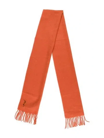 Pre-owned Saint Laurent Wool Scarf In Orange