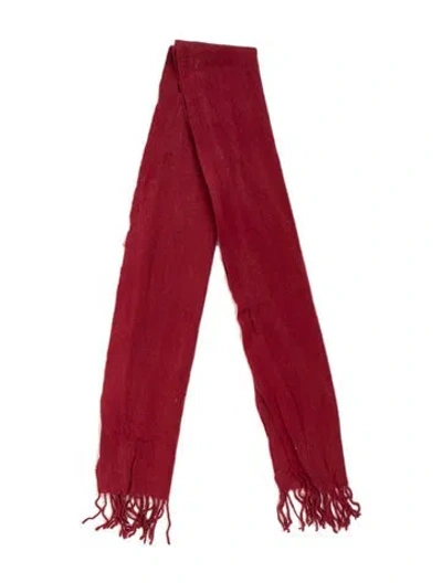 Pre-owned Saint Laurent Wool Scarf In Red