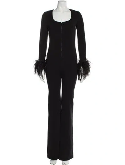 Pre-owned Saint Laurent Wool Scoop Neck Jumpsuit In Black