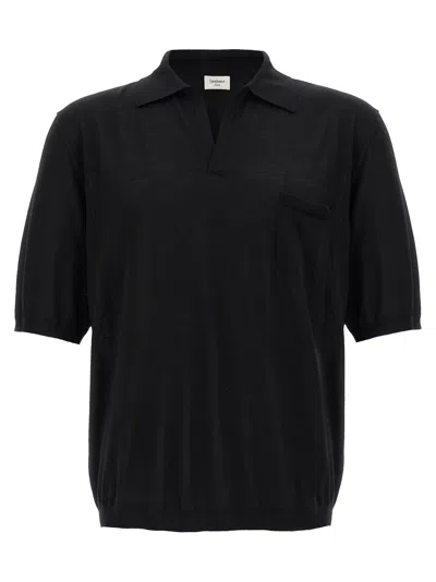Saint Laurent Wool Shirt Polo Black