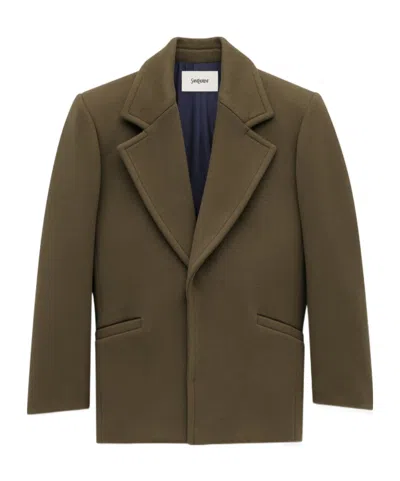 SAINT LAURENT SAINT LAURENT SINGLE-BREASTED SHORT COAT