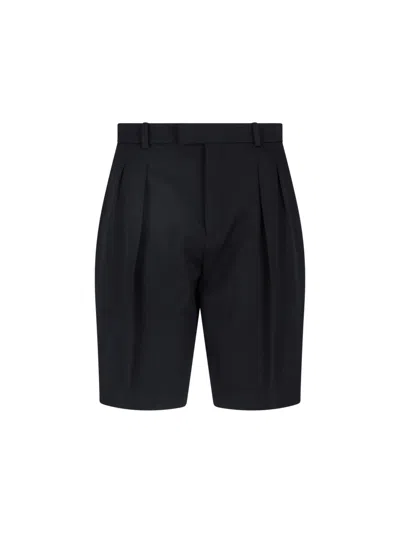Saint Laurent Wool Shorts In Black