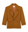Saint Laurent Single-breasted Notched-lapel Jacket In Brown