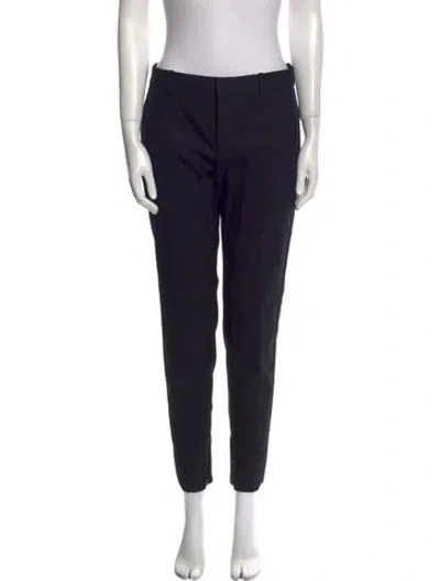 Pre-owned Saint Laurent Wool Skinny Leg Pants In Black