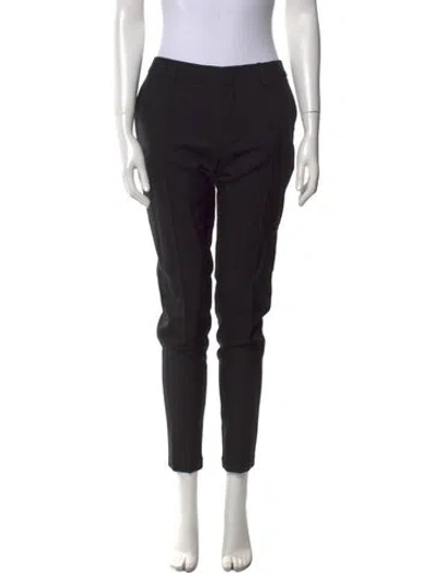 Pre-owned Saint Laurent Wool Skinny Leg Pants In Black