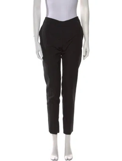 Pre-owned Saint Laurent Wool Skinny Leg Pants In Black