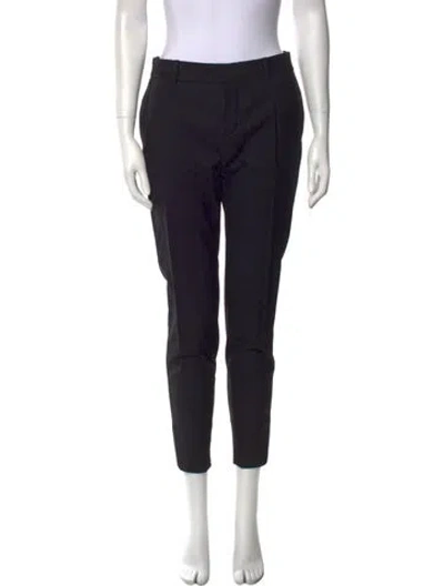 Pre-owned Saint Laurent Wool Skinny Leg Pants In Black