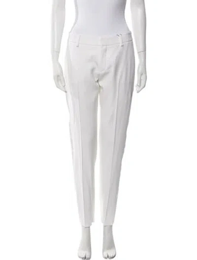 Pre-owned Saint Laurent Wool Skinny Leg Pants In Neutral