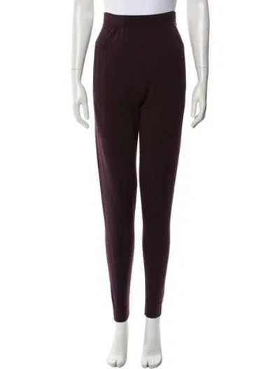 Pre-owned Saint Laurent Wool Skinny Leg Pants W/ Tags In Purple
