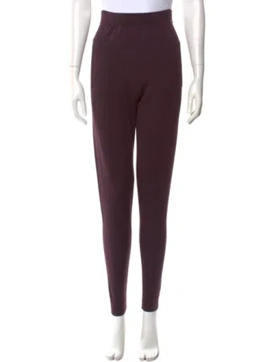 Pre-owned Saint Laurent Wool Skinny Leg Pants W/ Tags In Purple