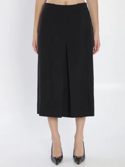 Saint Laurent Wool Skirt-pants In Black