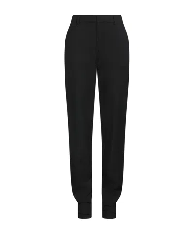 Saint Laurent Wool Slim-fit Trousers In Black