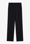 Saint Laurent Wool Straight-leg Pants In Black