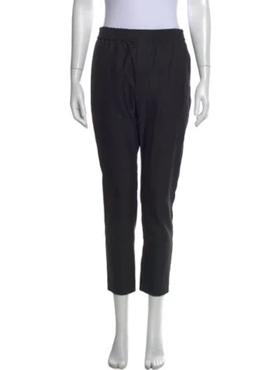Pre-owned Saint Laurent Wool Straight Leg Pants In Black