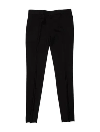 Pre-owned Saint Laurent Wool Straight Leg Pants In Black