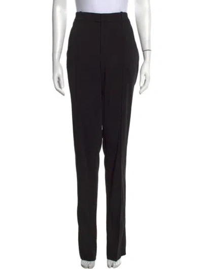 Pre-owned Saint Laurent Wool Straight Leg Pants In Black