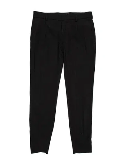 Pre-owned Saint Laurent Wool Straight Leg Pants In Black