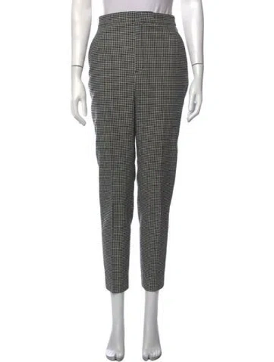 Pre-owned Saint Laurent Wool Straight Leg Pants In Black/white