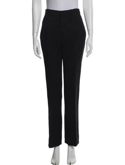 Pre-owned Saint Laurent Wool Straight Leg Pants In Blue