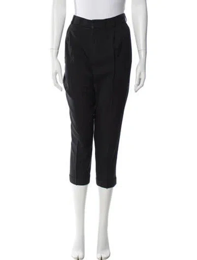 Pre-owned Saint Laurent Wool Straight Leg Pants In Gray